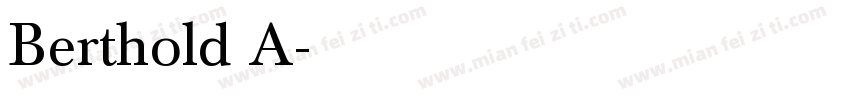 Berthold A字体转换